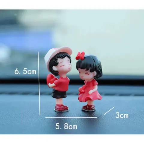 Mô hình cặp đôi trái tim màu đỏ cute trang trí ô tô, tiểu cảnh,bàn học…bằng nhựa cao cấp