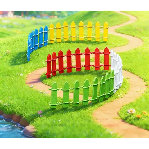 🌈 combo 2 hàng Rào Mini Trang Trí Tiểu Cảnh – Hàng Rào Gỗ Mini Decor Chậu Cây, Terrarium kích thước 10*3cm