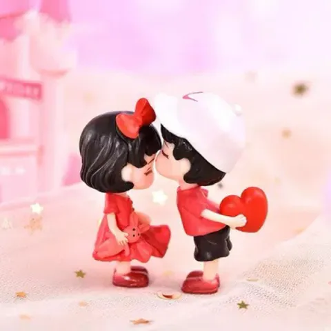 Mô hình cặp đôi trái tim màu đỏ cute trang trí ô tô, tiểu cảnh,bàn học…bằng nhựa cao cấp
