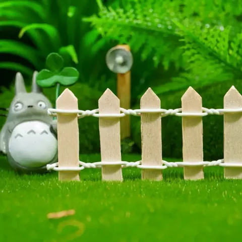 🌈 combo 2 hàng Rào Mini Trang Trí Tiểu Cảnh – Hàng Rào Gỗ Mini Decor Chậu Cây, Terrarium kích thước 10*3cm