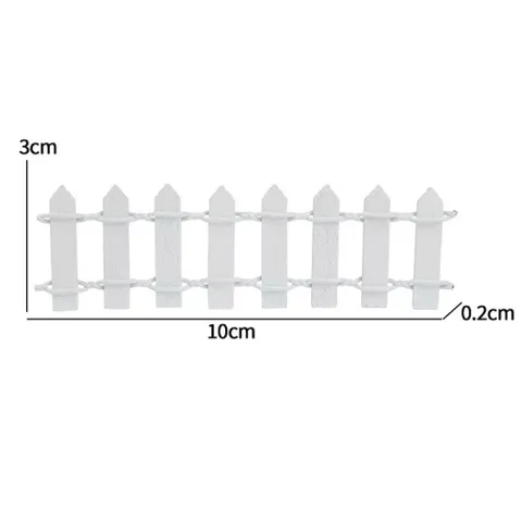 🌈 combo 2 hàng Rào Mini Trang Trí Tiểu Cảnh – Hàng Rào Gỗ Mini Decor Chậu Cây, Terrarium kích thước 10*3cm