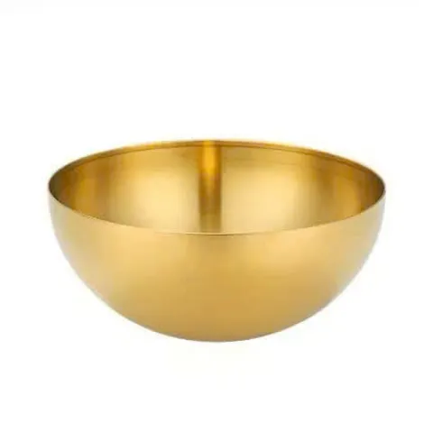Bát Inox Mạ Vàng 20cm, Đựng nước Rửa Mặt, Dùng Trong Spa Thẩm Mỹ.