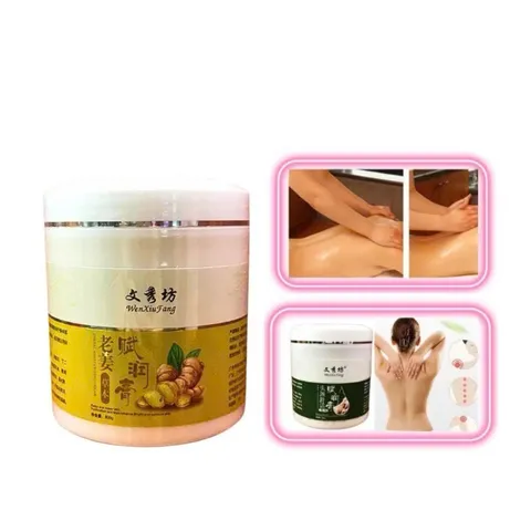 Kem Massage Gừng Ngải Cứu Masa Cho Vai Gáy Và Đầu Đả Thông Kinh Lạc Luu Thông Khít Huyết Hũ 600g