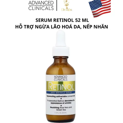 [MỸ] Serum Retinol Advanced Clinicals 52ml  làm mờ nếp nhăn, săn chắc và giúp vẻ ngoài trẻ trung