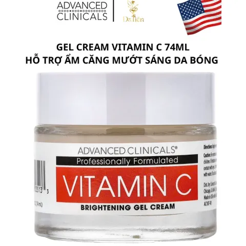 [MỸ] Gel-Kem dưỡng da mặt Vitamin C Advanced Clinicals 52ml làm sáng da xỉn màu, không đều màu đồng thời cung cấp độ ẩm