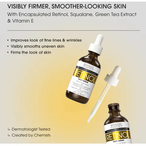 [MỸ] Serum Retinol Advanced Clinicals 52ml  làm mờ nếp nhăn, săn chắc và giúp vẻ ngoài trẻ trung