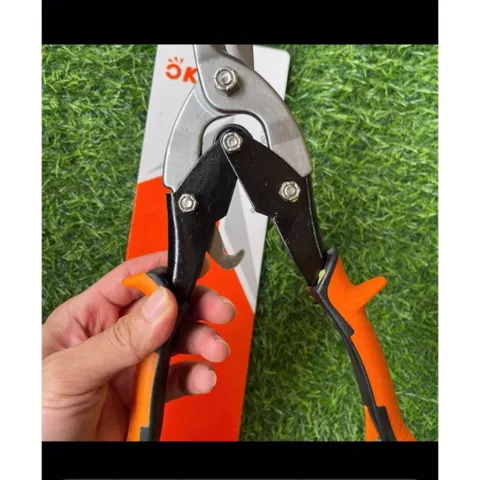 Kéo Cắt Tôn, Cắt Xương Thạch Cao Lưỡi Thẳng Đa Năng Thương Hiệu OK Chang Chất Liệu Thép CRV Thiết Kế Gọn Nhẹ Dễ Cầm