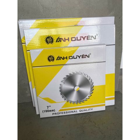Lưỡi Cưa Gỗ Hợp Kim ÁNH QUYÊN 40 Răng size từ 180/230/250/300/350mm Kèm Vòng Chuyển - Cắt Gỗ Mịn, Sắc Bén, Chuyên Nghiệp