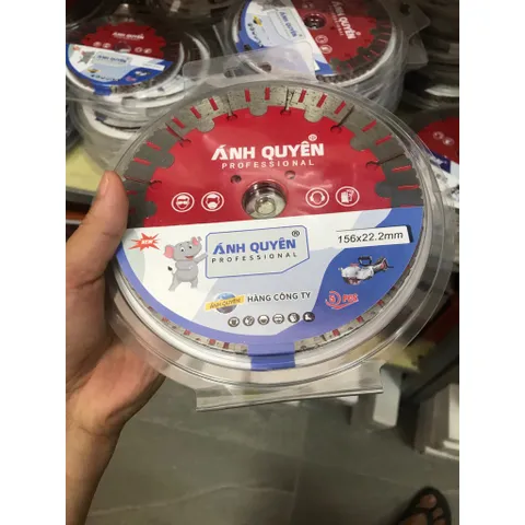 Lưỡi Cắt Kim Cương Ánh Quyền Professional có size : 133mm&156x22.2mm - Cắt Gạch, Đá, Bê Tông - Sắc Bền, Ít Mẻ