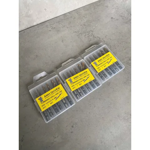 Bộ 6 mũi khoan taro tạo ren sắt thép inox taro ren M3-M10 chuôi lục giác