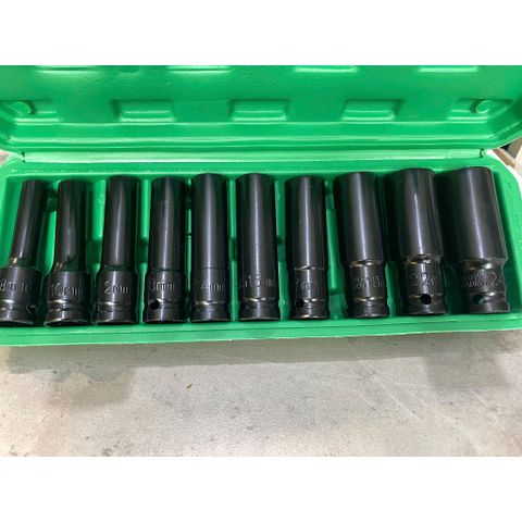 Tặng tay vặn chữ L(250mm)  khi mua Bộ 10 đầu khẩu, đầu túyp 1/2 từ 8-24 cường lực dùng cho máy siết bulong
