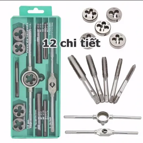 Bộ tạo ren 12 chi tiết /20 chi tiết/40 chi tiết hợp kim siêu cứng(đủ ren trong ren ngoài)