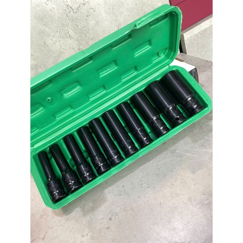 Tặng tay vặn chữ L(250mm)  khi mua Bộ 10 đầu khẩu, đầu túyp 1/2 từ 8-24 cường lực dùng cho máy siết bulong