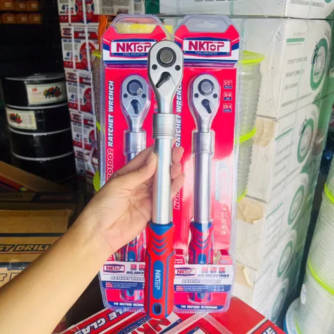 Cần Siết Tự Động 1/2 Inch NKTOP  (có thể kéo dài)  30-44cm Cán Bọc Cao Su CR-V Tay Vặn Tăng Lực Chuyên Nghiệp