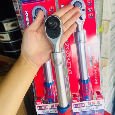 Cần Siết Tự Động 1/2 Inch NKTOP  (có thể kéo dài)  30-44cm Cán Bọc Cao Su CR-V Tay Vặn Tăng Lực Chuyên Nghiệp