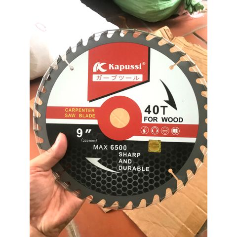 Lưỡi Cưa Gỗ Hợp Kim 40 Răng Kapussi có size 180/230/250/300/350 - Lưỡi Cắt Gỗ Sắc Bén, Bền Bỉ, Tốc Độ