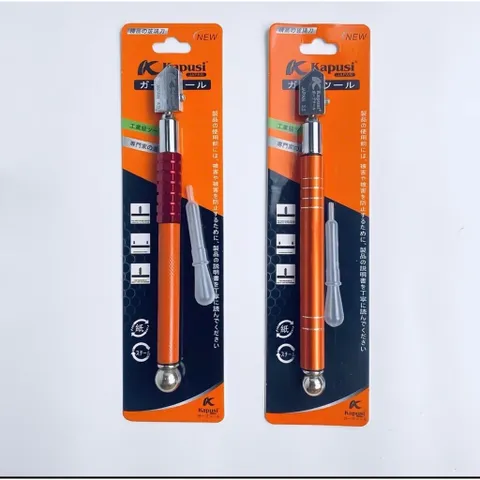 Dao cắt kính Nhật Kapusi JAPAN cán hợp kim cao cấp, bút cắt kiếng siêu sắc cấp dầu tự động, đầu dao xoay 360 độ