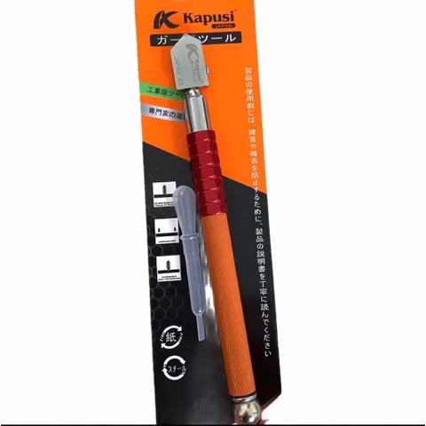 Dao cắt kính Nhật Kapusi JAPAN cán hợp kim cao cấp, bút cắt kiếng siêu sắc cấp dầu tự động, đầu dao xoay 360 độ