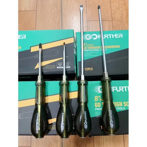 COMBO 6 Tô Vít Đóng GoFuther Gồm 3 Tô Vít Dẹt Và 3 Tô Vít Nhọn Đầu Có Từ