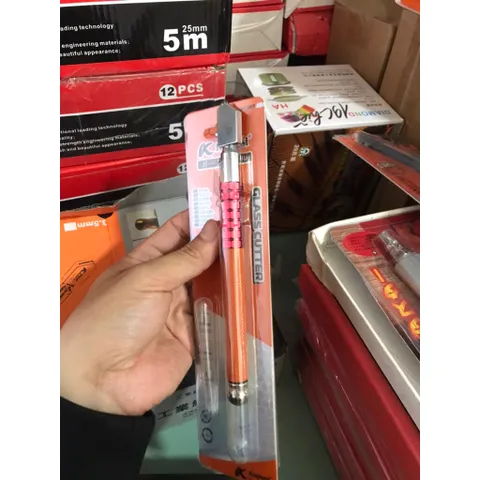 Dao cắt kính Nhật Kapusi JAPAN cán hợp kim cao cấp, bút cắt kiếng siêu sắc cấp dầu tự động, đầu dao xoay 360 độ