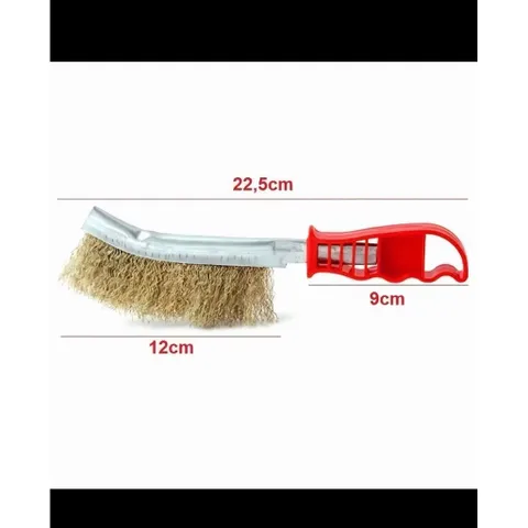 combo 3 Chổi đánh rỉ cán đỏ- Bàn chải sắt vệ sinh cọ rỉ