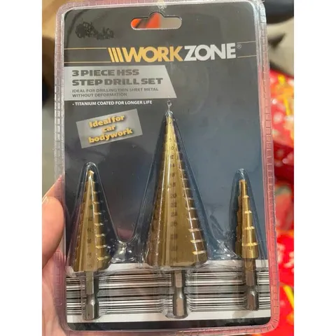 Bộ 3 Mũi Khoan Tháp Đa Năng WORKZONE 4-12mm 4-20mm 4-32mm