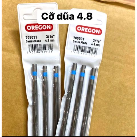 dũa OREGON dũa cưa xích hàng loại 1. đủ cỡ 4mm/4.8mm/5.5mm