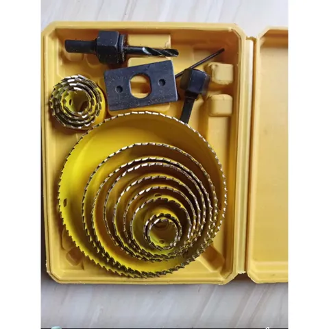 Mũi khoét lỗ tròn gỗ thạch cao khoan khoét trần cao cấp 16 chi tiết