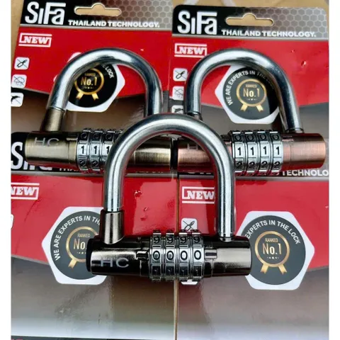 khóa SiFa chữ U, Khóa mã số 4 chữ số, chất liệu hợp kim inox chống gỉ, cao cấp bền bỉ,hàng cao cấp chính hãng