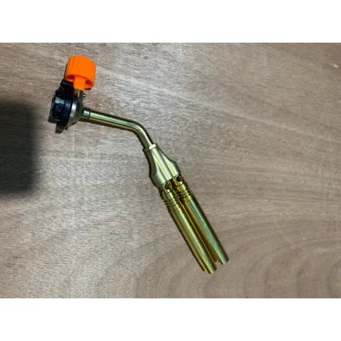 Khò Gas mini 2 đầu, Khò ga 2 nòng bằng thép không rỉ mạ đồng .
