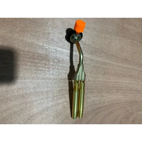 Khò Gas mini 2 đầu, Khò ga 2 nòng bằng thép không rỉ mạ đồng .