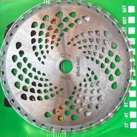 Lưỡi máy phát cỏ 255mm 40T lưỡi cắt cỏ tròn hợp kim cao cấp chất liệu bền vững
