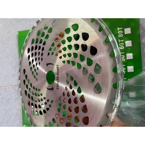 Lưỡi máy phát cỏ 255mm 40T lưỡi cắt cỏ tròn hợp kim cao cấp chất liệu bền vững