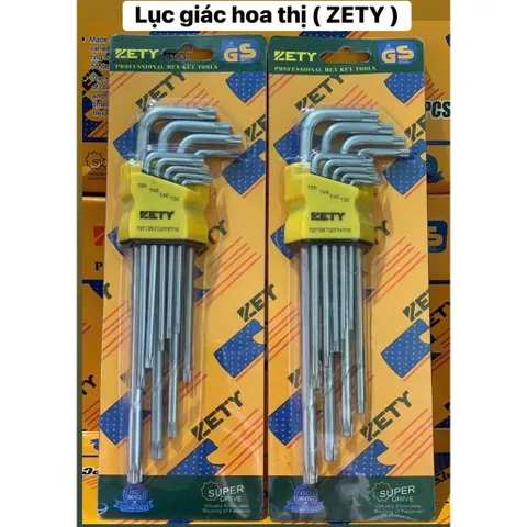 Bộ 9 Lục Giác Yeti Đầu Bi & HOA THỊ  Vanadium Chịu Lực Tốt