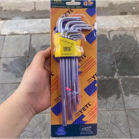 Bộ 9 Lục Giác Yeti Đầu Bi & HOA THỊ  Vanadium Chịu Lực Tốt