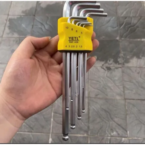 Bộ 9 Lục Giác Yeti Đầu Bi & HOA THỊ  Vanadium Chịu Lực Tốt