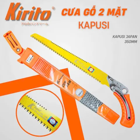 Cưa cành cầm tay cao cấp 350mm Kapusi (lưỡi 2 mặt)