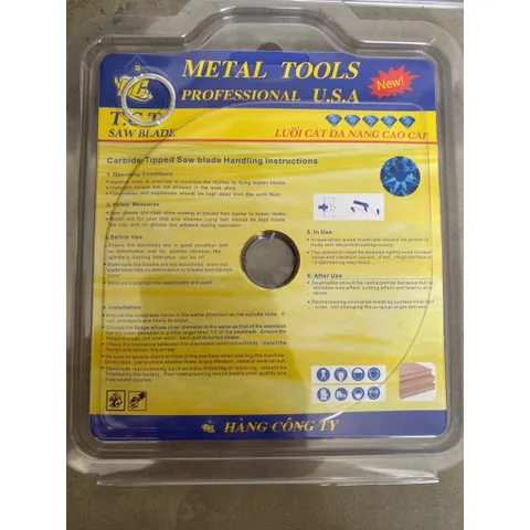 LƯỠI CƯA GỖ CAO CẤP loại 1 nhà  Metal Tools. lưỡi cưa hợp kim T.C.T (Tungsten Carbide Tipped)