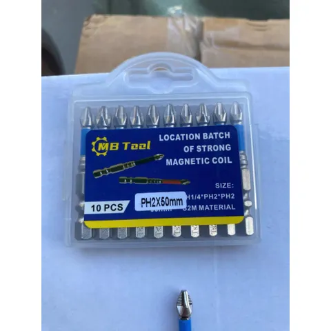 . Hộp 10 đầu vít chống trượt MB Tool  đầu vít 4 cạnh đủ mã 50mm, 65mm, 90mm 150mm hàng chính hãng -
