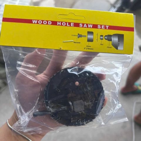 mũi khoét thạch cao và gỗ mềm size thông dụng 76/ 89/114 mm  dùng lắp đèn âm trần thông dụng