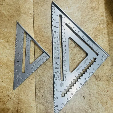Thước ke góc vuông nhôm đúc maya 7'' và 12'' tam giác đo góc đa năng 45độ