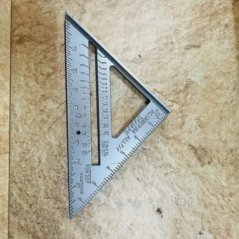 Thước ke góc vuông nhôm đúc maya 7'' và 12'' tam giác đo góc đa năng 45độ