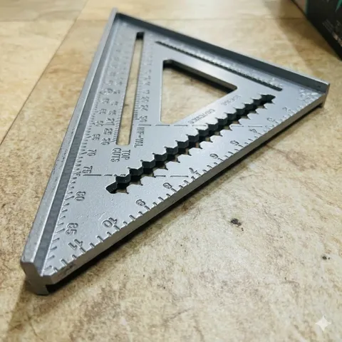 Thước ke góc vuông nhôm đúc maya 7'' và 12'' tam giác đo góc đa năng 45độ