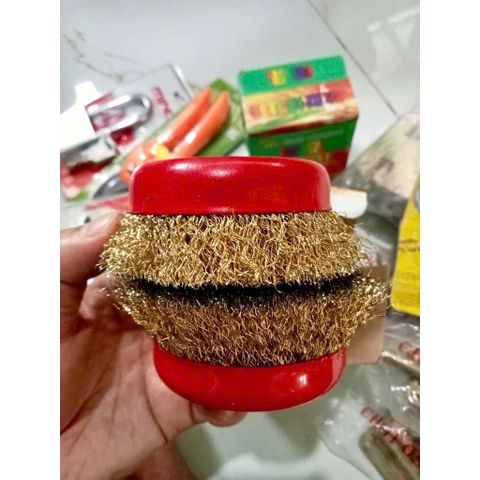 chén cước, chổi đánh rỉ sét siêu sạch ít hao mòn loại tốt cước bằng đồng thau