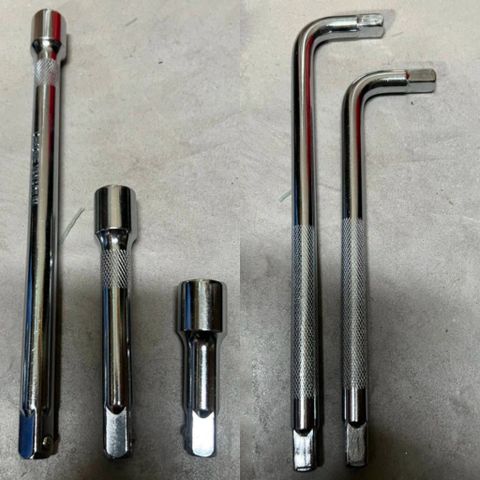 Tay vặn khẩu L và tay nối khẩu 1/2 inch thép CRV bền chắc