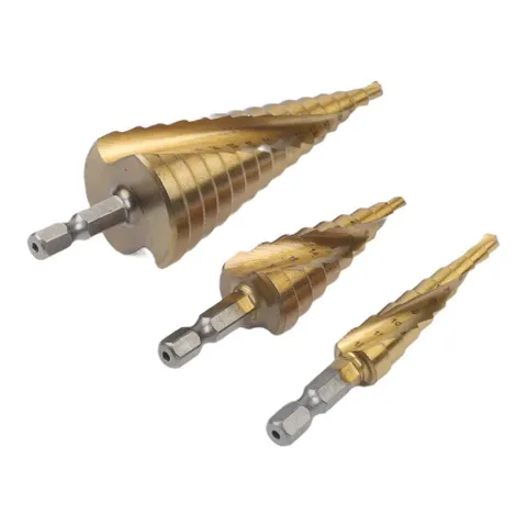 Bộ 3 Mũi khoan tháp xoắn nhà kingstone size 4-12,4-20, 4-32 mm dùng khoan nhôm, sắt, nhựa để tạo lỗ