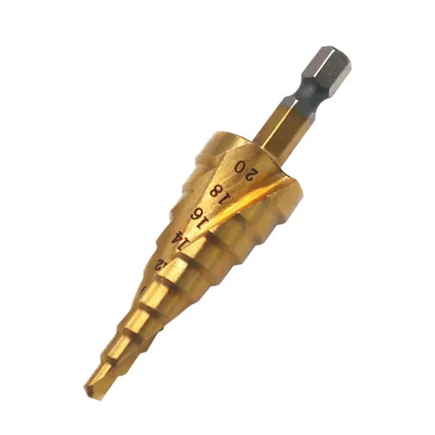 Bộ 3 Mũi khoan tháp xoắn nhà kingstone size 4-12,4-20, 4-32 mm dùng khoan nhôm, sắt, nhựa để tạo lỗ