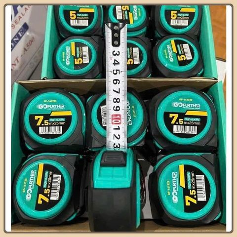Thước cuộn Gofuther bền chẩ lượng có các size  5m, 7.5m, 10m - 1 mặt, 2 mặt Lỗ ban, độ chính xác cao, dễ sử dụng.