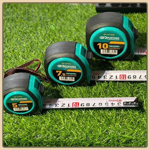 Thước cuộn Gofuther bền chẩ lượng có các size  5m, 7.5m, 10m - 1 mặt, 2 mặt Lỗ ban, độ chính xác cao, dễ sử dụng.