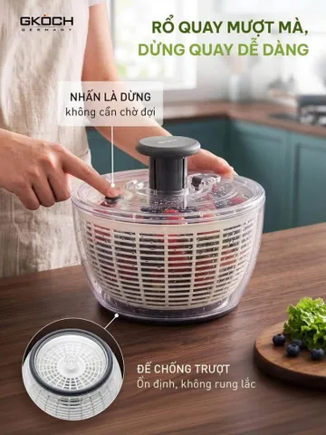 RỔ QUAY RAU ĐA NĂNG GKOCH - MODEL D989